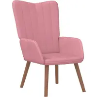 vidaXL Chaise de relaxation Rose Velours