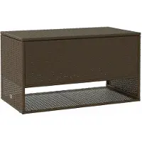 vidaXL Coffre à coussins d'extérieur brun 100x55x55,5 cm Poly rotin
