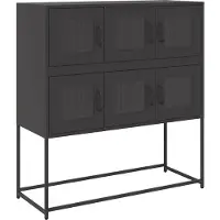 vidaXL Sideboard noir 100,5x39x107 cm Acier laminé à froid