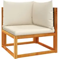 vidaXL Coin canapé de jardin avec coussins bois acacia & rotin