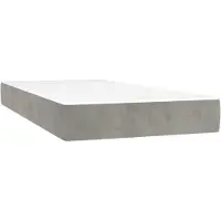 vidaXL Matelas à ressorts ensachés gris clair 80x200x20 cm velours