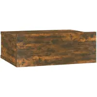 vidaXL Table de chevet flottante Chêne fumé 40x30x15 cm