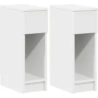vidaXL Tables de chevet avec tiroir 2 pcs blanc 20x36x60 cm