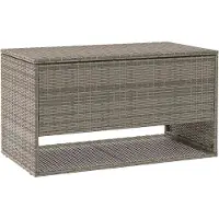 vidaXL Coffre à coussins d'extérieur Gris 100x55x55,5 cm Poly rotin