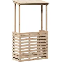vidaXL Bar de jardin avec toit 112,5x57x195,5 cm Pin massif