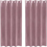 vidaXL Rideaux occultants 2 pcs rose foncé 140 x 175 cm velours