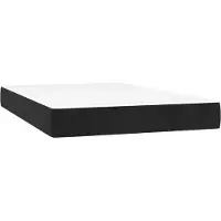 vidaXL Matelas à ressorts ensachés noir 120x200x20 cm velours