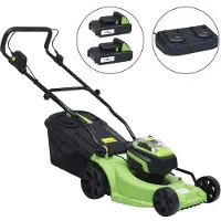 vidaXL Battery Bauernmäher mit 2 Batterien 20 V 2000 MAH Li-Ion