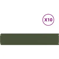 vidaXL Bordure de jardin, 10 pièces, 20 x 103 cm, acier laminé à froid