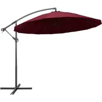 vidaXL Parapluie Bourgogne 3 m Mât en aluminium