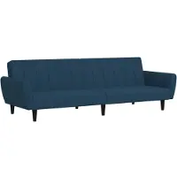 vidaXL Canapé-lit à 2 places Bleu Velours