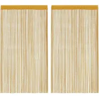 vidaXL Rideaux à fils 2 pcs. Golden 140x250 cm