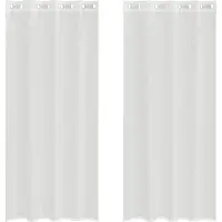 vidaXL Voile Rideaux avec illets 2 pcs. Blanc