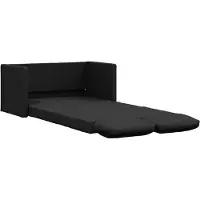 vidaXL Canapé-lit 2 en 1 noir 112x174x55 cm tissu