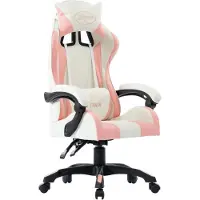 vidaXL Chaise de jeu rose en similicuir