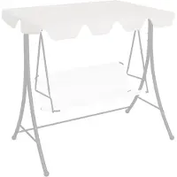vidaXL Toit de rechange pour balançoire hollywoodienne blanc 188/168x145/110 cm