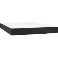 vidaXL Matelas à ressorts ensachés noir 140x200x20 cm velours