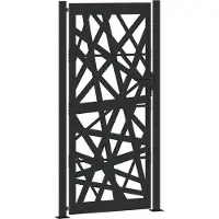 vidaXL Portail de jardin Noir 105x205 cm Acier Design léger