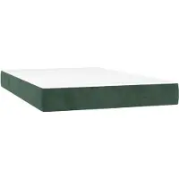 vidaXL Matelas à ressorts ensachés vert foncé 120x200x20 cm velours