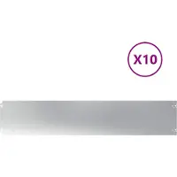 vidaXL Bordure de pelouse 10 pcs. 20x103 cm Acier galvanisé