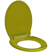 vidaXL Siège de toilette avec dispositif d'abaissement automatique Vert Ovale