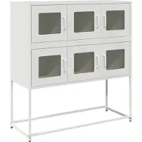 vidaXL Sideboard blanc 100,5x39x107 cm Acier laminé à froid