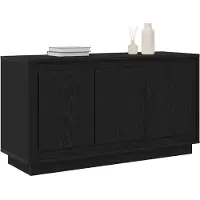 vidaXL Sideboard noir imitation chêne 102 x 35 x 55 cm Bois composite