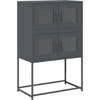 vidaXL Highboard Anthracite 68x39x107 cm Acier