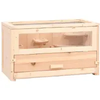 vidaXL Cage à hamster 60x30x35 cm Sapin massif