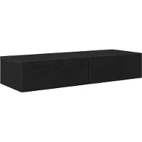 vidaXL Étagère murale avec tiroirs noir 100x36x19 cm bois d'ingénierie
