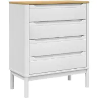 vidaXL Commode FLORO Blanc Pin massif