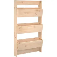 vidaXL Jardinière murale 3 niveaux 60x18,5x110 cm bois de pin massif