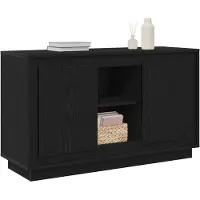 vidaXL Sideboard noir imitation chêne 102 x 35 x 60 cm Bois composite