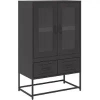 vidaXL Highboard noir 68x39x111,5 cm acier