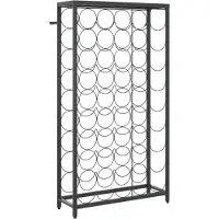 vidaXL Casier à bouteilles de 45 bouteilles noir 54x18x100cm fer forgé
