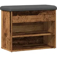vidaXL Banc à chaussures vieux bois 62x32x50 cm bois d'ingénierie