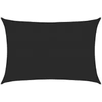 vidaXL Voile d'ombrage 160 g/m² Noir 2,5x3,5 m PEHD