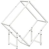 vidaXL Étagère à bois de chauffage Blanc 60x25x60 cm Acier laminé à froid