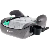Sun baby Rehausseur pour enfant, siège auto, siège rehausseur, siège enfant ISOFIX, 125–150 cm, porte-gobelet, LittleNestPro gris,