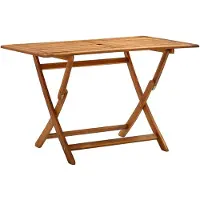 vidaXL Table de jardin pliante 120x70x75 cm en bois massif d'acacia