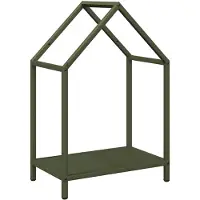 vidaXL Étagère à bois de chauffage vert olive 40x25x60 cm Acier laminé à froid