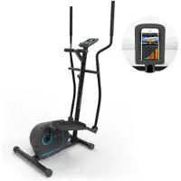 Klarfit Myon Cycle Vélo elliptique volant d'inertie 12 kg SilentBelt System noir