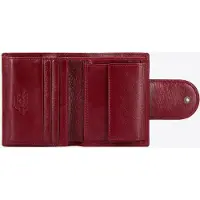 WITTCHEN Sac à main en cuir pour femme avec fermeture à bouton-pression, rouge, cuir naturel