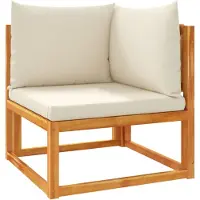 vidaXL Coin canapé de jardin avec coussins bois acacia & corde