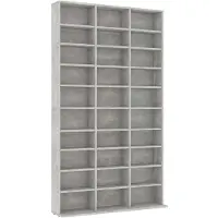 vidaXL Armoire à CD Gris béton 102x16x177,5 cm Bois d'ingénierie