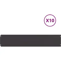 vidaXL Bordure de jardin, 10 pièces, 20 x 103 cm, acier laminé à froid, noir