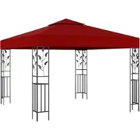 vidaXL Pavillon 3x3 m bordeaux