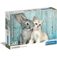 Clementoni , le Puzzle européen Made in Italie Puzzle Chat et Lapin - 500 à 999 pièces