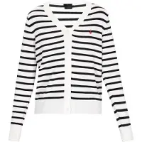 Dreimaster Cardigan noir / blanc cassé