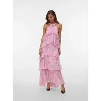 Vero Moda Robe de soirée 'VM Felicia' vert foncé / rose / rose clair